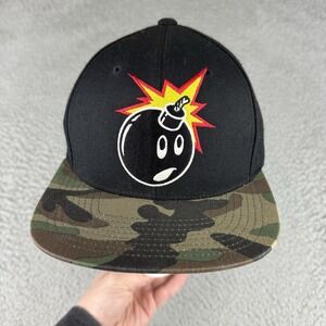 The Hundreds Adam Bomb Camo Retro Logo Snapaback Hat Skate Surf Street
